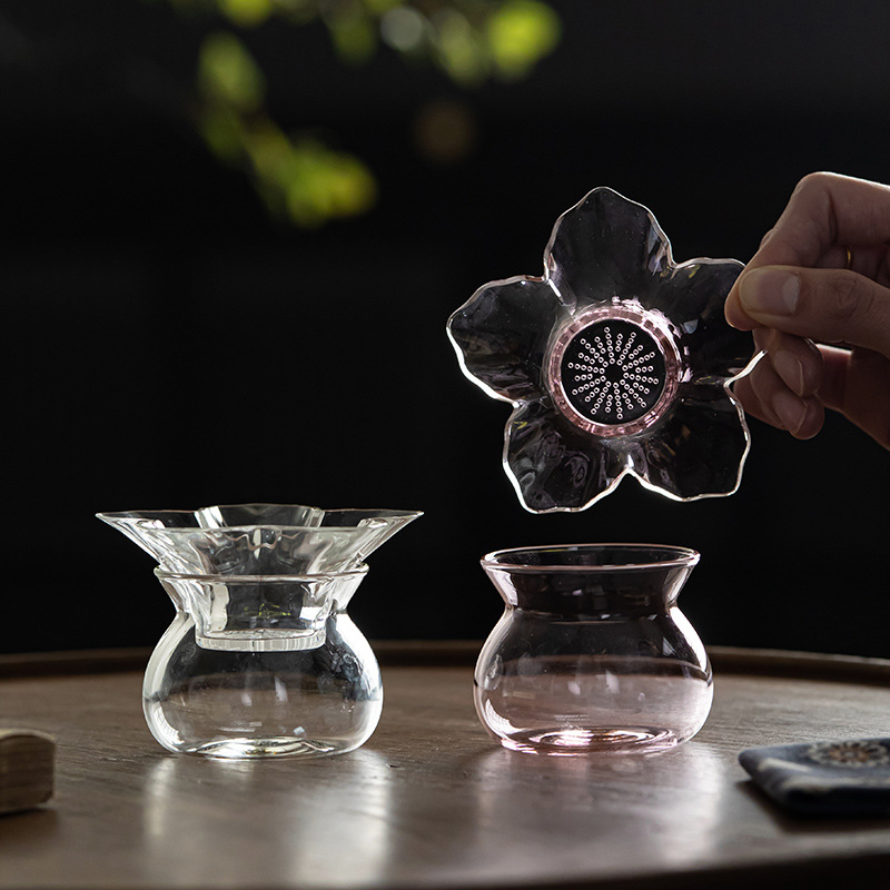 유리 차 여과기, 지지대 받침대 포함, 꽃 모양 패턴, - Loose Leaf Tea Infuser 리뷰 및 가격