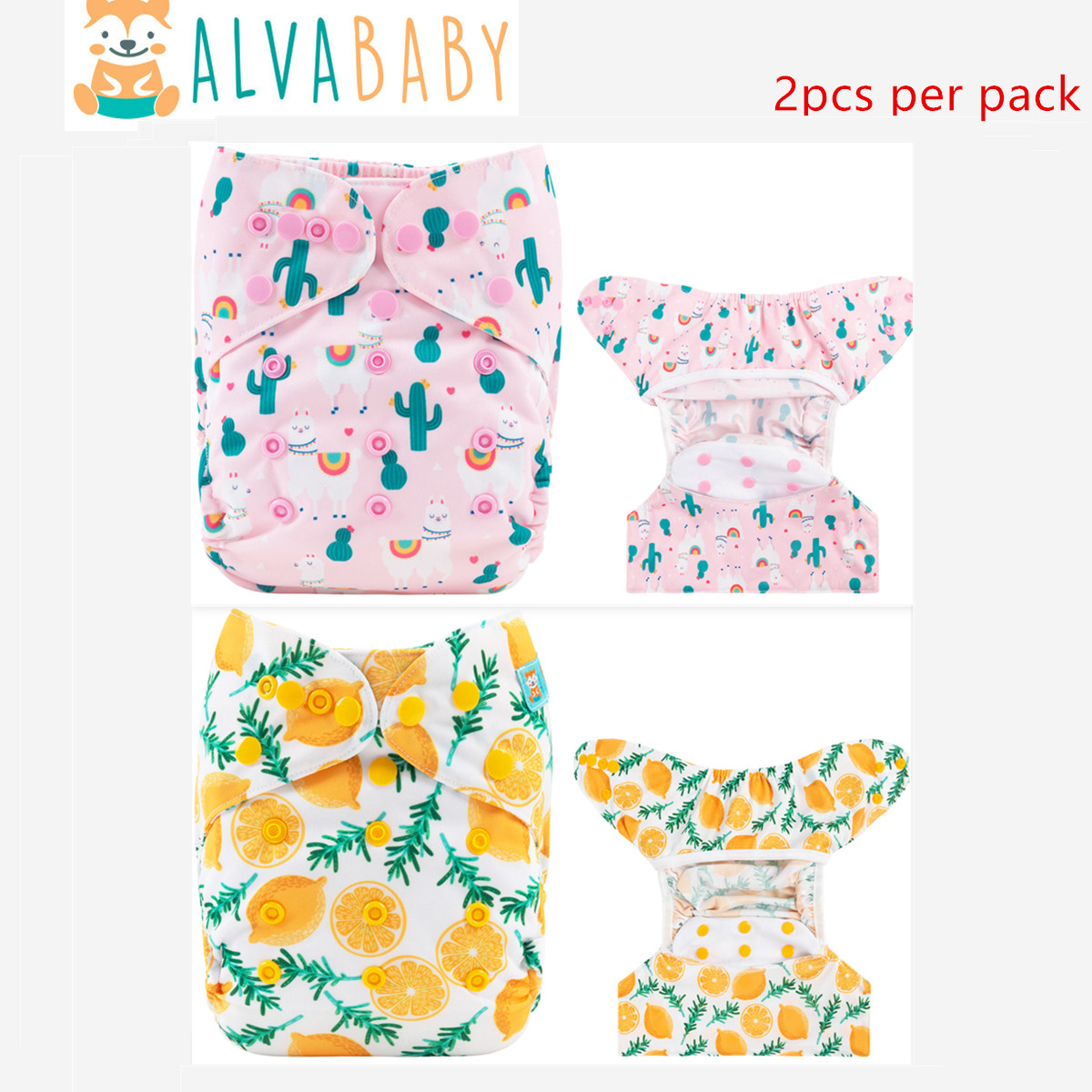 2pcs 친환경 아기 천 기저귀 커버 방수 커버 기저귀 - Cloth Diaper Insert 리뷰 및 가격